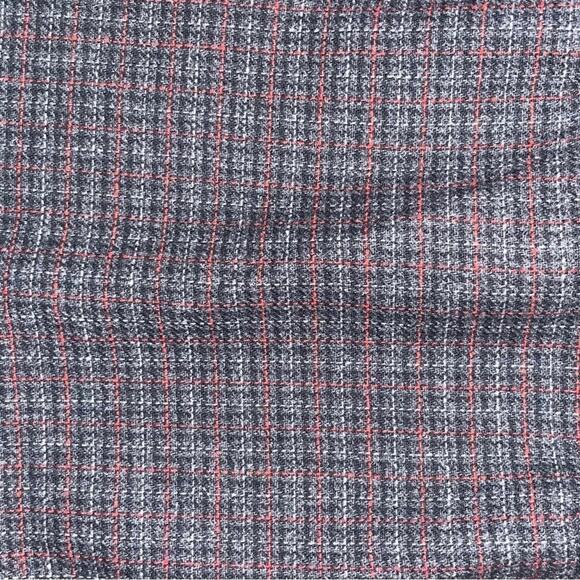 Mini Plaid Wool Polyester Red Gray Black Mini Skirt VTG Womens Size 6 Schoolgirl - Picture 2 of 7